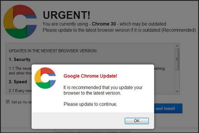 Remove Urgent Chrome Update