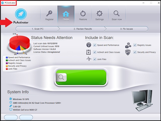 Remove PC Activator