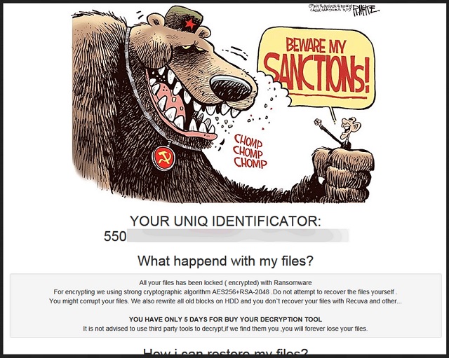 Remove Sanctions Ransomware