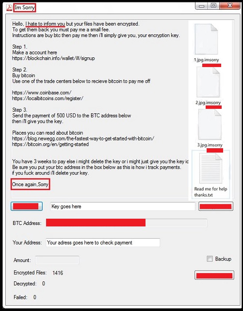 Remove Im Sorry Ransomware