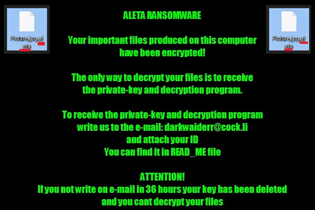 Remove Aleta Ransomware