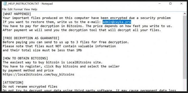 Remove Zayka Ransomware